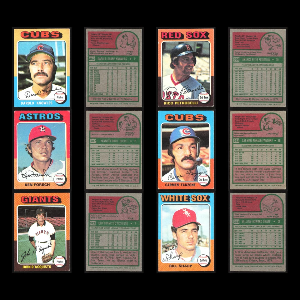 1975 Topps Lot 50 Vintage Baseball Cards Dealer Bulk Set Builder Commons VG MLB - Image 3 of 4
