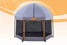 Pamo Babe Baby Playpen with Sun Protection Canopy - Indoor/ Outdoor Playpen Yard