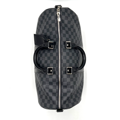 Louis Vuitton N41418 Damier Graphite Keepall Bandouliere 45 Borsa USATA Autore MB4101 - Foto 14 di 24
