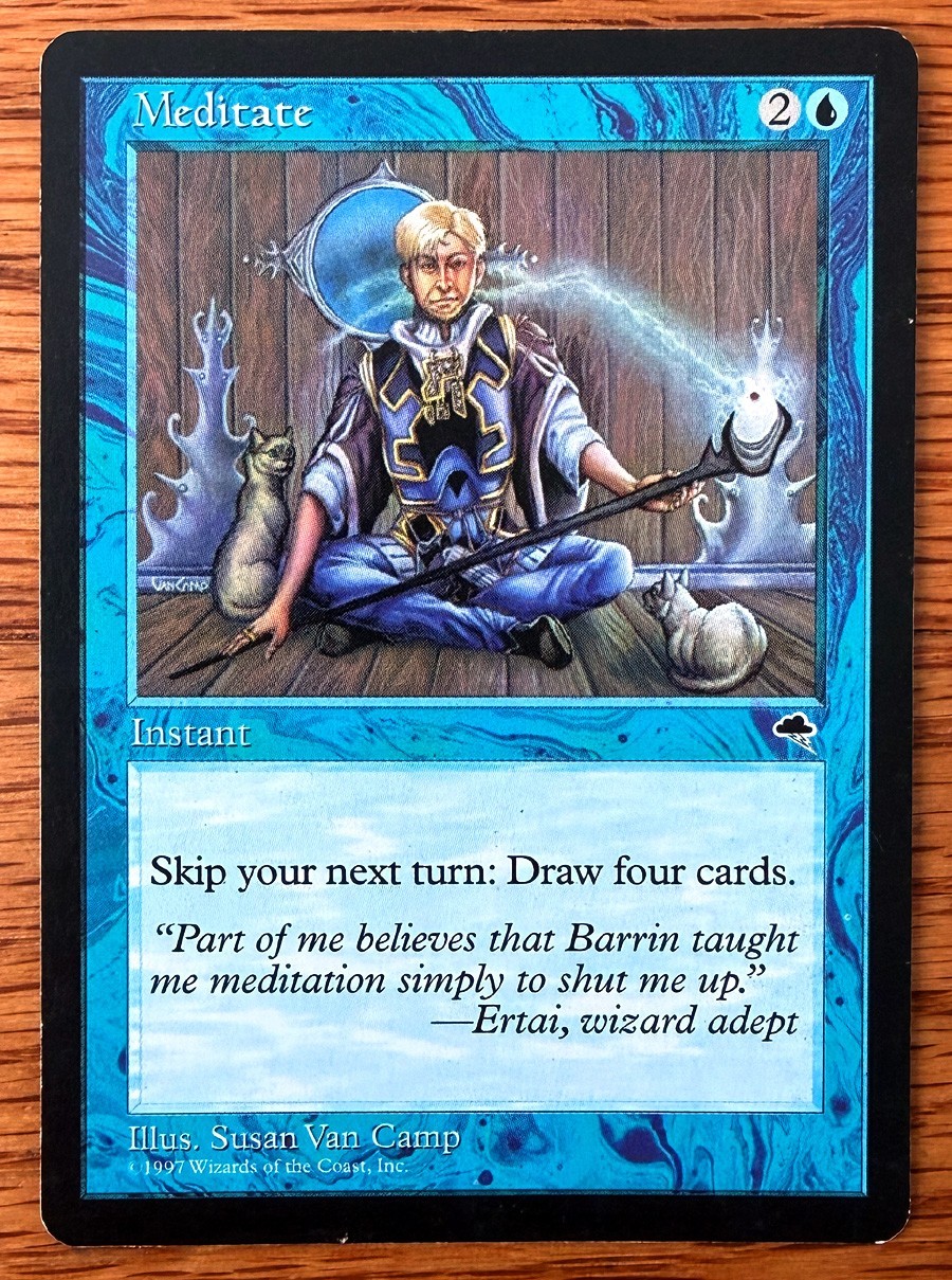 MTG Meditate - Tempest, English