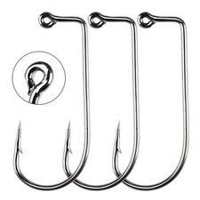 20pcs/box Fishing Hook 90 Degree Aberdeen Jig Fish Hooks High Carbon Steel Worm 