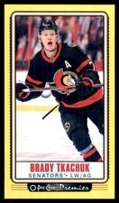 2021-22 O-Pee-Chee OPC Premier Tallboys Yellow Brady Tkachuk #P24