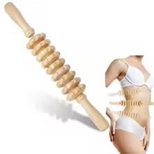 Manual Wooden Fascia Massage Roller Trigger Points for Release Cellulite Sore...