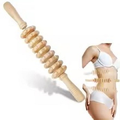 Manual Wooden Fascia Massage Roller Trigger Points for Release Cellulite Sore...