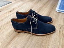 Lloyd Hector blue suede mens shoes - made in Germany - size 8 UK
