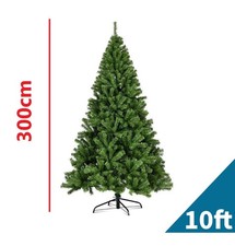 10FT CHRISTMAS TREE WITH STAND BUSHY TRADITIONAL ARTIFICIAL XMAS TREE 10 FOOT