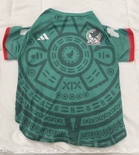 Mexico Soccer Dog Jersey Size 5 Medium Green Home Shirt
