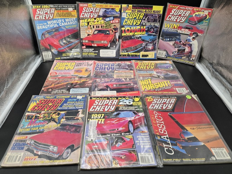 Super Chevy Chevrolet Car Automotive Magazines Lot Of 10 90s