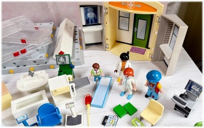 PLAYMOBIL Hospital Play Box 9110 4404 4405 6295 Clinic Pcs