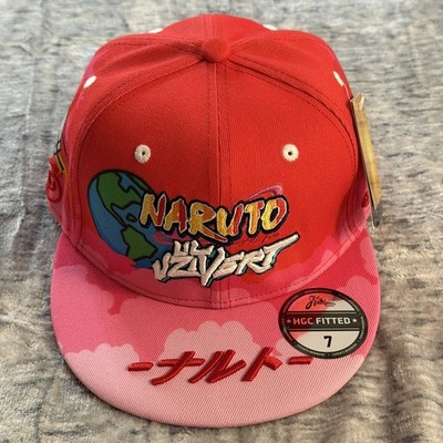 Headgear Classics Naruto x Lil Uzi Vert HGC Fitted Hat Red Pink Size 7 Uzumaki