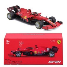Bburago 1:43 Ferrari 2021 SF21 F1 55 Carlos Sainz Model Car, Christmas Gift New