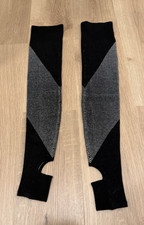 New NWOT Lululemon Black Herringbone Long Leg Warmers O/S Cashmere blend