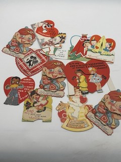 Lot Of Antique And Vintage Valentines Day Cards 30s 40s