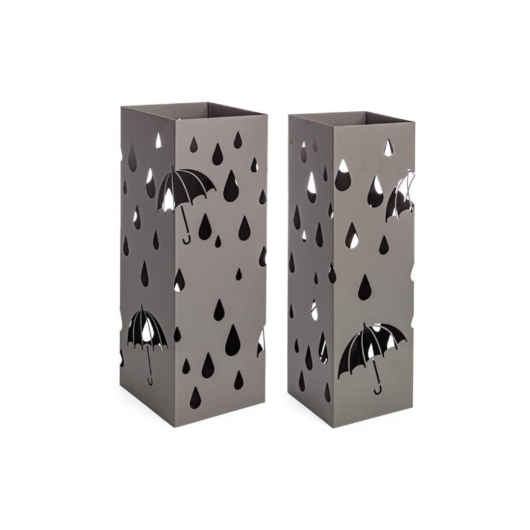 Offerta Set 2 Portaombrelli Drizzle Tortora in Acciaio 0723164 Yes