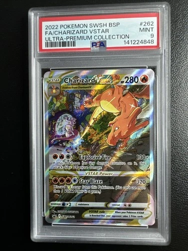 New Listing2022 Pokémon Charizard VSTAR SWSH262 PSA 9 Mint Brand New Slab UPC Full Art