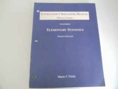 Instructors Guide and Solutions - Paperback, by Mario Triola - Acceptable w