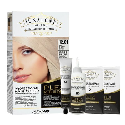 ALFAPARF MILANO Die Salon Plex Rebuilder Color Set 12.01 Platin Eis
