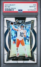 Psa 10 2024 Panini Select Bo Nix White Prizm Concourse Level /35 Rookie 