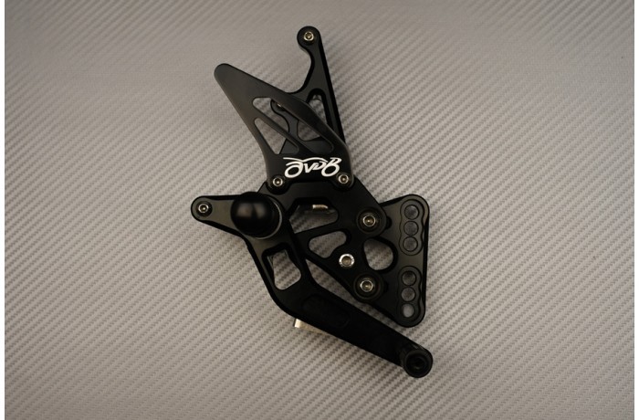 Commandes reculées ajustables Suzuki GSXR 1000 2005 2006 repose pied argent