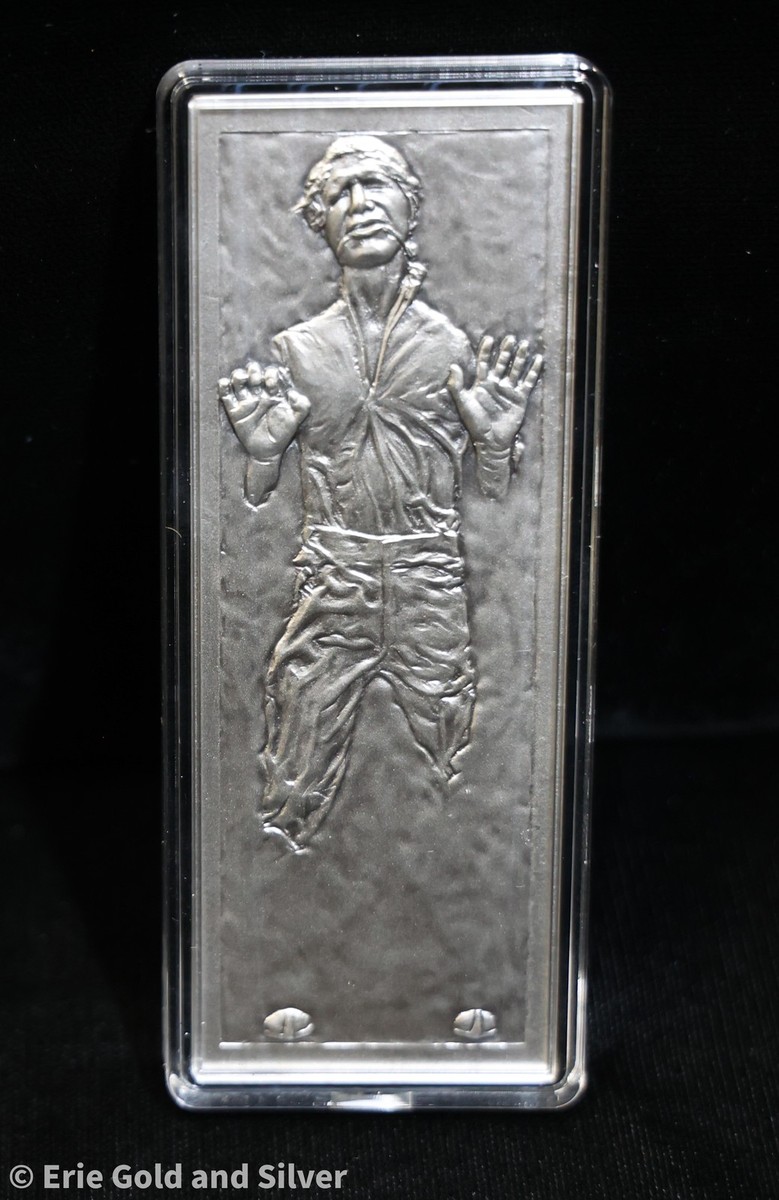 2022 Niue $20 Star Wars Han Solo in Carbonite 10 oz Silver Coin in