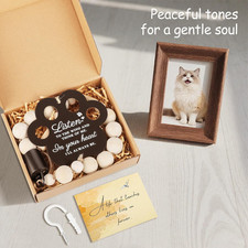 Pet Memorial Gifts Loss of Dog in Loving Memory Wooden Wind Chimes Paw Print A