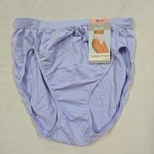 Vtg BARELY THERE 2303 Solid Microfiber Hi-Cut 10/11 Lavender Panties NEW