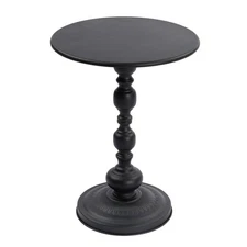 Metal Small Side Table, Round Vintage Nightstand, End Table for Bedside or So...