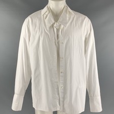 DELADA Size S White Cotton Long Sleeve Shirt