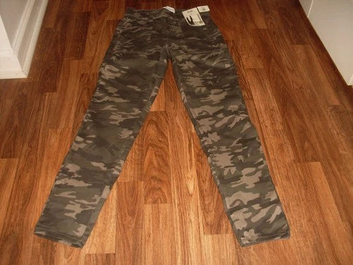WOMENS NO BOUNDARIES SKINNY HI RISE CAMO STRETCH PULL ON PANTS SIZE XXS (00) NWT