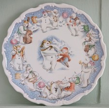 Royal Doulton Christmas Plate Snowman Christmas Decor