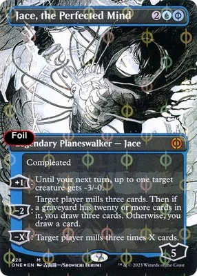 Foil Jace, the Perfected Mind (Borderless) (Step-and-Complea... - 428 - MP - ONE