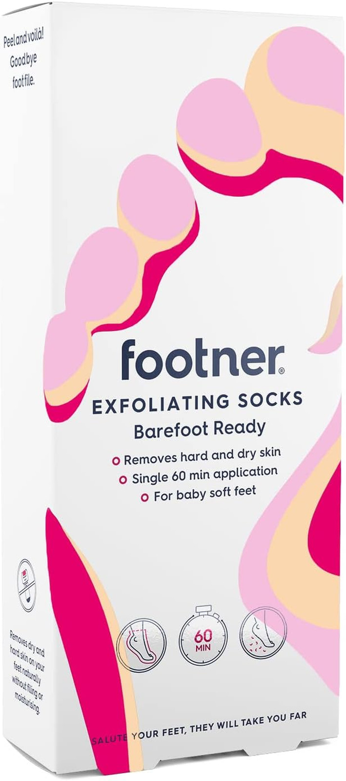 Footner Exfoliating Foot Mask Socks - Foot Peel Mask for Hard Skin - Peeling Foo