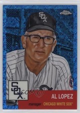 2022 Chrome Platinum Anniversary Blue Mini-Diamond Refractor Al Lopez HOF y0i
