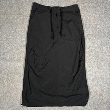 Zana-Di Parachute Cargo Maxi Skirt Womens L NO TAG Black Gorpcore Tech VTG Y2K