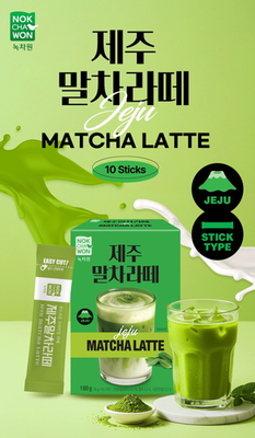 Nokchawon Jeju Matcha Latte – 10 Sticks – Korean Premium Green Tea