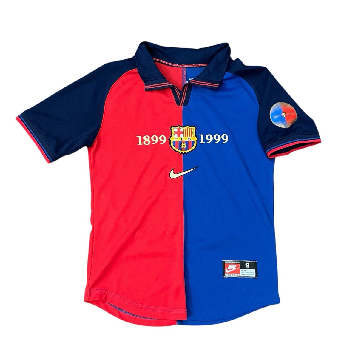 Nike FC Barcelona #20 Dani Alves 1999 Kit Jersey T Shirt Mens