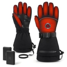 Rechargeable Heated Gloves for Men Women Large, Waterproof, 3 Heat Levels