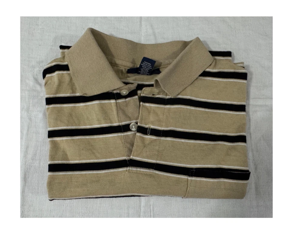 CAMISA POLO UNISEX JOHN ASHFORD'S BOTÓN/CUELLO/BOLSILLO TOSTADO/NEGRO TALLA ADULTO S Foto 2 de 4