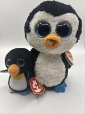 Ty Beanie Boos Waddles the Penguin Plush Black and White 6” + Small Extra
