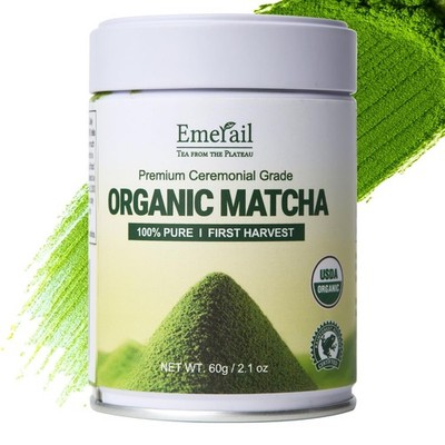 Emerail Ceremonial Grade Matcha Powder, USDA Organic Matcha Green Tea Powder,...