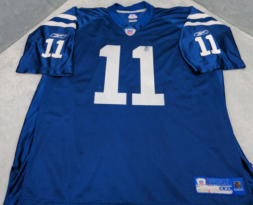 Vintage Reebok Indianapolis Colts Jersey Mens 2XL Blue Anthony Gonzale