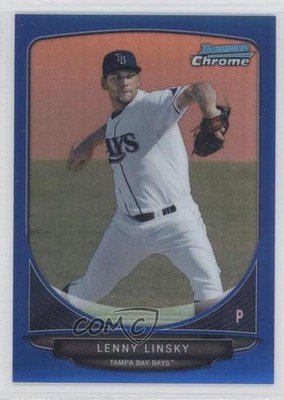 2013 Bowman Prospects Chrome Blue Refractor 60/250 Lenny Linsky #BCP68 1v7