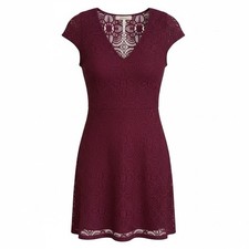EXPRESS Burgundy Lace Dress Fit & Flare