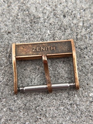 #1684 ZENITH VINTAGE 15,7mm DORNSCHLIEßE BUCKLE CLASP SCHLIEßE ALT
