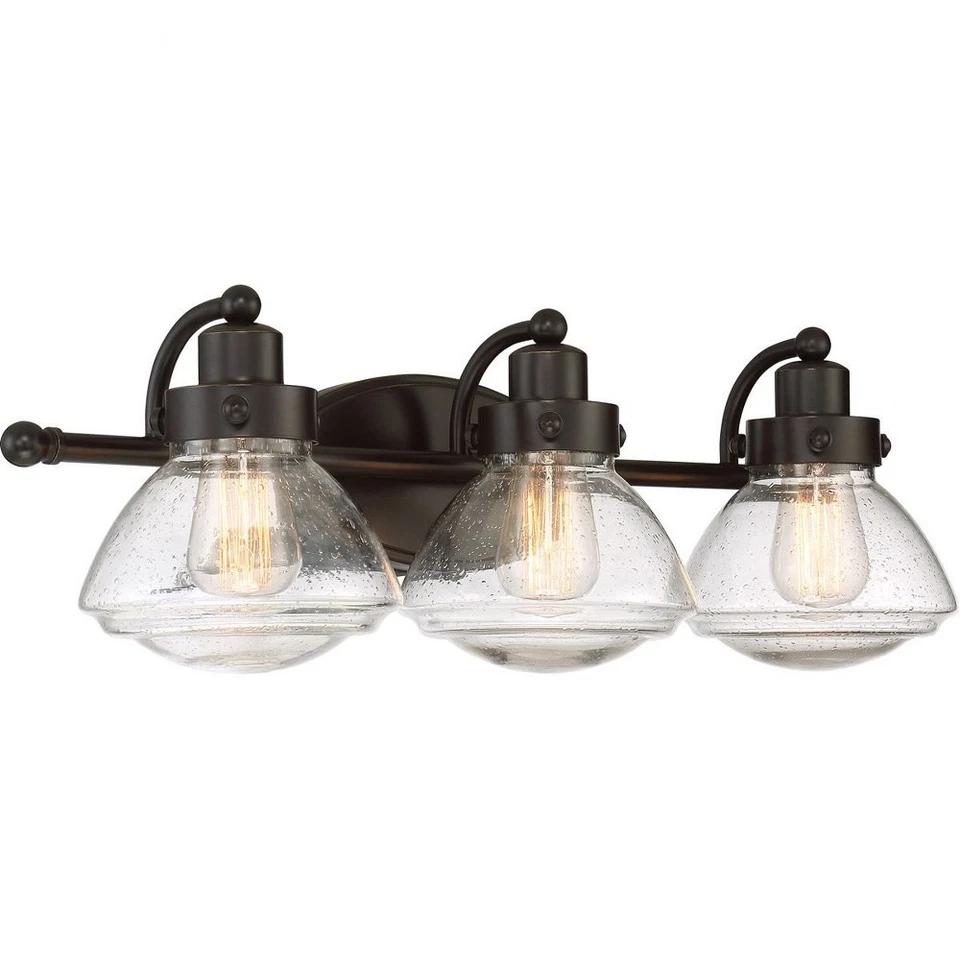 Tocador de baño de transición Scholar de 3 luces aprobado para lugares húmedos - Paladian Foto 3 de 4