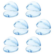 BPA Free Pacifier Case Set - 6 Pack Portable Holder with Transparent Blue Design