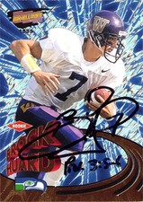 Brock Huard signed football card 1999 Pacific Revolution #158 Rookie Seahawks. rookie card picture