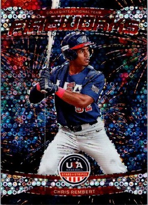 2026 PANINI USA BASEBALL STARS & STRIPES FIREWORKS DISCO CHRIS REMBERT RC