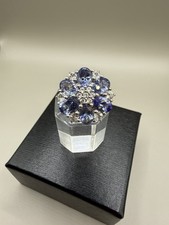 925 Silver Tanzanite And Topaz Ring Statement Gemstones