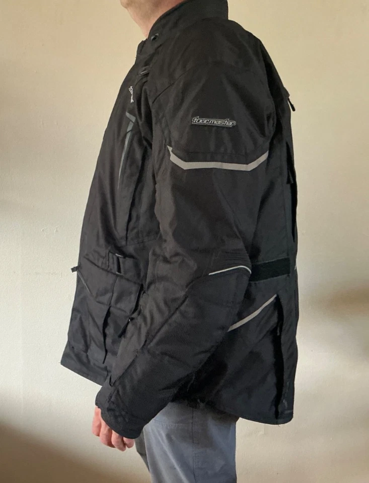 Tourmaster Transition Series 5 Motorcycle Black  Jacket Sz 5XL Armor Lined EUC - Image 4 of 4